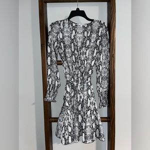 snake skin long sleeve dress